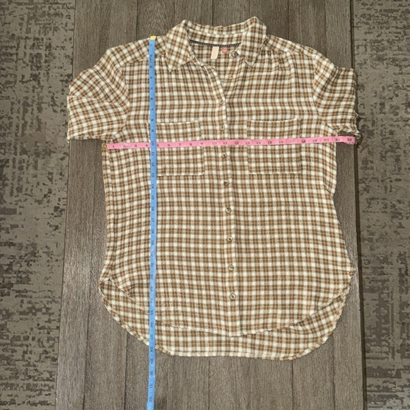 Pilcro Relaxed Plaid Button Down Shirt Moss - Picture 12 of 14